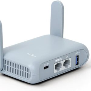 GL.iNet GL-MT3000 (Beryl AX) Portable Travel Router, Pocket-Sized Wi-Fi 6 Wireless Travel Gigabit Router, with OpenVPN & Wireguard for Public & Hotel Wi-Fi Use, Suitable for Cruise/RV/Airplane/Hotel