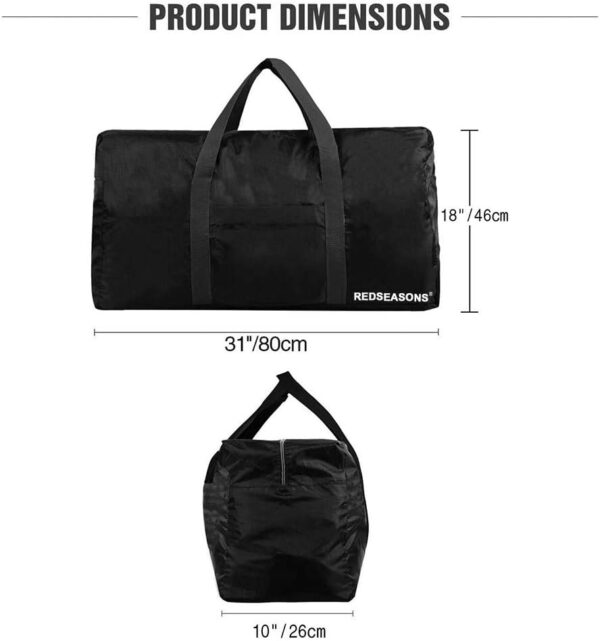 Extra Large Duffle Bag Lightweight, 96L Travel Duffle Bag Foldable for Men Women, Black - Image 3