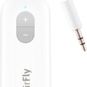 Twelve South AirFly SE | Bluetooth Wireless Transmitter/Adapter for AirPods/Wireless or Noise-Cancelling Headphones; use on Airplanes and Gym Equipment, 20+ hr Battery Life