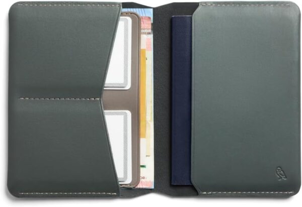 Bellroy Passport Cover (slimline travel wallet/pouch with card slots and space for cash plus travel documents) - Everglade - Image 3