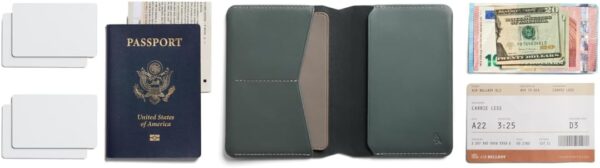 Bellroy Passport Cover (slimline travel wallet/pouch with card slots and space for cash plus travel documents) - Everglade - Image 7