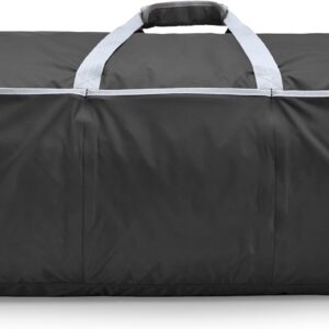 Amazon Basics Large Duffel Bag (100L) for Travel, Travel Bag, with Multiple Zippered Pockets, Lightweight yet Durable Nylon Material, 50-Pound Weight Capacity, Black, 32.4"L x 16.9"W x 16.9"H