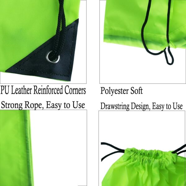 10 Colors Drawstring Backpack Bags Sack Pack Cinch Tote Sport Storage Polyester Bag for Gym Traveling - Image 3