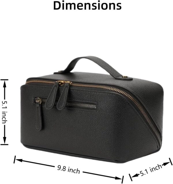 Electronic Organizer Travel Case, Portable Waterproof PU Leather Tech Pouch, Accessories Storage Bag, Compact Travel Cord Organizer for Cable, Charger, Phone, Earbuds (3L Black) - Image 9
