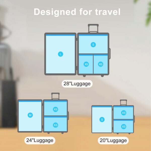 Combo 12 Pack Travel Vacuum Bags with Portable Electric Pump, Space Saver Vacuum Storage Bags for Clothing and Luggage, Travel Essentials - Image 3