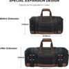 Litvyak Duffle Bag for Travel, Canvas Travel Duffel Bags Overnight Weekend Gym Carry On Luggage Bag for Men & Women(Black) - Image 4