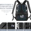 Mens Work Backpack, Black Backpack for Men Women, Bookbag for Men, Book Bag for School Teens, Travel Laptop Backpack Fits 15.6 Inch Notebook, Water Resistant Back Pack with Luggage Strap (Black) - Image 5