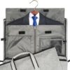 Modoker Convertible Garment Bag with Shoulder Strap, Carry on Garment Duffel Bag for Men Women - 2 in 1 Hanging Suitcase Suit Travel Bags (Grey) - Image 3