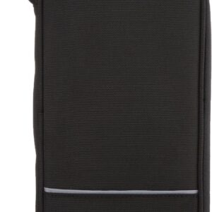 Amazon Basics RFID-blocking Passport Wallet, Passport Holder for Travel, 100% Nylon Material with Durable Zipper Closure, Zippered Pockets, Slots for Cards, 10"x5", Black, Solid