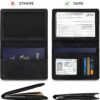 2 Pack Passport Cover With Card Slots RFID Blocking-White&Black - Image 4
