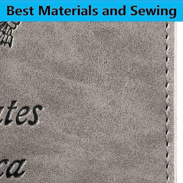 Airtag Passport Holder Cover Wallet Travel Essentials RFID Blocking Leather Card Case International Must Haves Travel Accessories for Women Men(119#Grey) - Image 8
