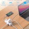 Power Strip Surge Protector - One Beat 6 Widely Outlets with 3 USB Ports (1 USB C), 5 Ft Extension Cord Flat Plug, Wall Mount Outlet Extender Small Power Strip for Travel Home Office College Dorm Room - Image 2