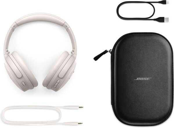 Bose QuietComfort Bluetooth Headphones, Wireless Headphones with Active Over Ear Noise Cancelling and Mic, Deep Bass, Up to 24 Hours of Playtime, White Smoke - Image 6