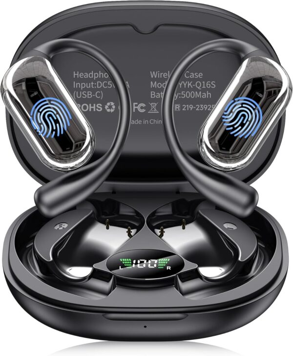 AI Language Translation Earbuds, Real-Time Headphones Translator for 144 Languages & Accents, Fit iOS and Android, Ideal for Travel Business Learning（Matte Black）