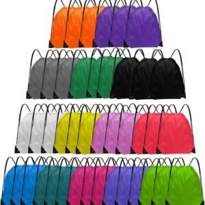 Drawstring Backpack Bulk 42 Pcs String Backpack Drawstring Bags Cinch Bag Sackpack for Men Women Gym 14 Colors