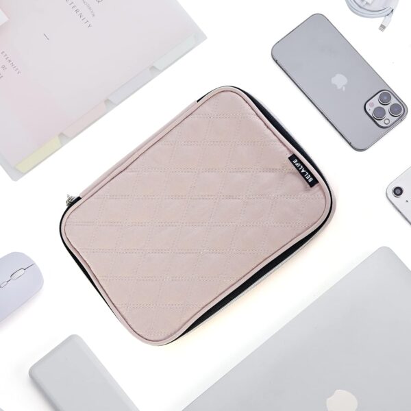 BELALIFE Portable Travel Cable Organizer Bag, Tech Storage Bag for Cord, Charger, Phone, Earphone, Hard Drive, USB, SD Card and Electronic Accessories, Pink - Image 5