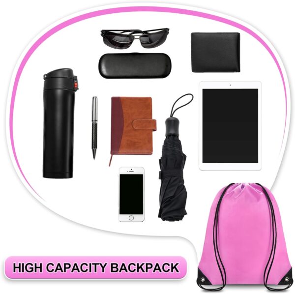 Drawstring Backpack Bulk 42 Pcs String Backpack Drawstring Bags Cinch Bag Sackpack for Men Women Gym 14 Colors - Image 4