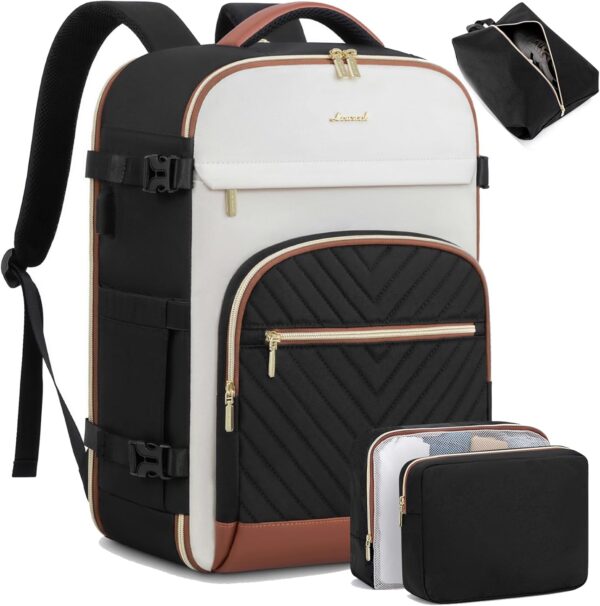 LOVEVOOK Travel Backpack for Women,35L Carry On Backpack for Airplanes,15.6 Inch Laptop Personal Item Travel Bag,TSA Approved Carry On Luggage,Waterproof Weekender Business Hiking Bag