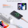 Power Strip Surge Protector - One Beat 6 Widely Outlets with 3 USB Ports (1 USB C), 5 Ft Extension Cord Flat Plug, Wall Mount Outlet Extender Small Power Strip for Travel Home Office College Dorm Room - Image 3