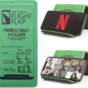 Airplane Phone Holder, Flexible Cell Phone Holder, Folding Cellphone Stand for Desk, Bed, Office, Treadmill - Airplane Accessories Long Flight Travel - Plane Essentials (Original Green)