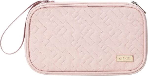 NISHEL Travel Cord Organizer Case, Double Layers Tech Electronic Bag, Essentials for Charger, Cable, Phone, Flash drive, Pink - Image 8