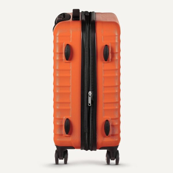 Amazon Basics 30" Hardside Large Checked Luggage, Hardshell Suitcase With Wheels, Expandable For Up to 15% More Space, With Scratch-Resistant Surface, Four Multi-directional Wheels, Orange - Image 5