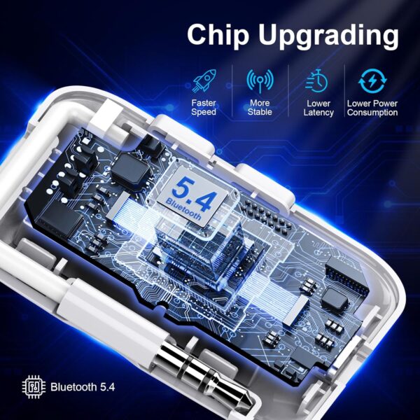 Premium Bluetooth 5.4 Transmitter, Airplane Wireless Adapter, Supports 2 AirPods/Headphones, Bluetooth Transmitter for TV, Airplane, Gym, with aptX Adaptive & Low Latency - Image 4
