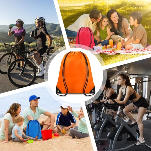 Drawstring Backpack Bulk 42 Pcs String Backpack Drawstring Bags Cinch Bag Sackpack for Men Women Gym 14 Colors - Image 7