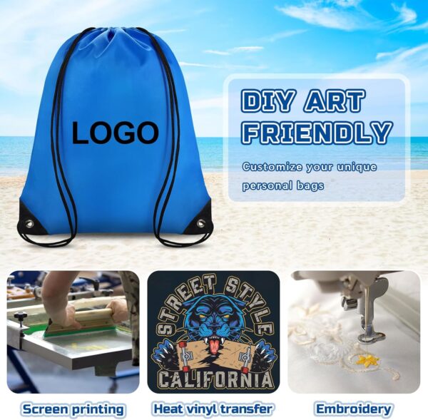 Drawstring Backpack Bulk 42 Pcs String Backpack Drawstring Bags Cinch Bag Sackpack for Men Women Gym 14 Colors - Image 6