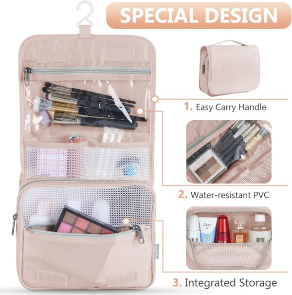10 Set/8 Set Packing Cubes for Travel, Gifts for Women Mom,Anti-Tearing Suitcase Organizer for Luggage with Shoe & Hanging Toiletry Bag,OlarHike Vacation Essentials & Accessories for Cruise Ship,Cream - Image 3