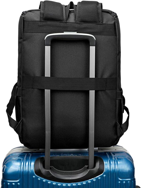 YALUNDISI Vintage Backpack Travel Laptop Backpack with usb Charging Port for Women & Men College Backpack Fits 15.6 Inch Laptop Black - Image 3