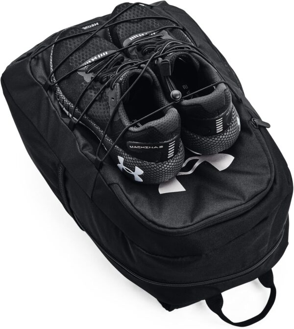 Under Armour Unisex-Adult Hustle Sport Backpack , Black (001)/Silver , One Size Fits All - Image 2
