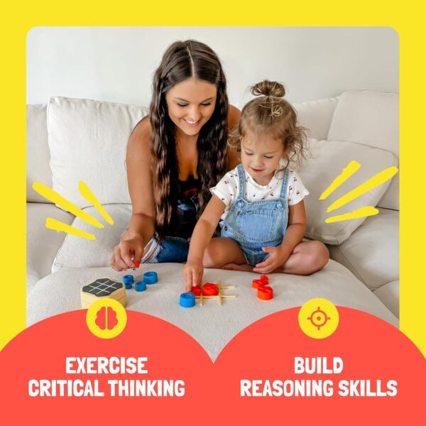 GiiKER Tic Tac Toe Bolt Game, Original 3-in-1 Handheld Puzzle Game, Portable Travel Games for Car Ride, Toys Gift Idea for Kids and Adults, Birthday Gifts for Boys Girls - Image 4