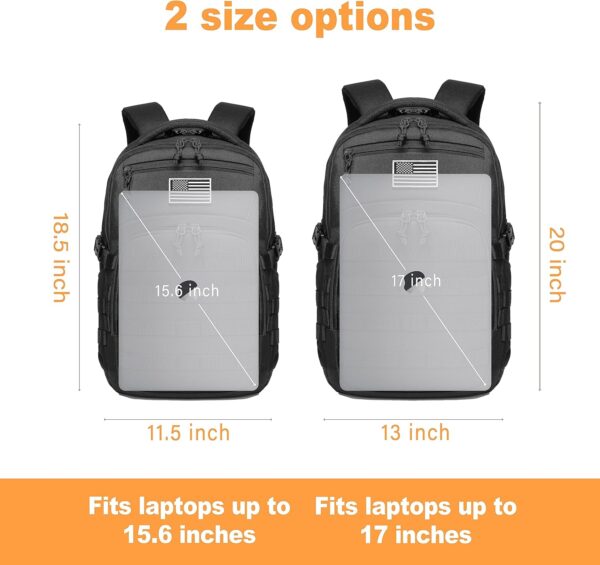 Wotony Military tactical backpack, backpack for men black small tactical assault bag - Image 2