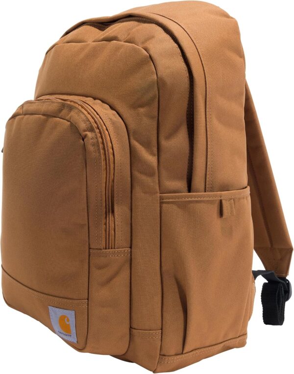 Carhartt 25L Classic Backpack, Durable Water-Resistant Pack W/ 15" Laptop Sleeve and Multiple Organizational Compartments, Brown, PFAS Free